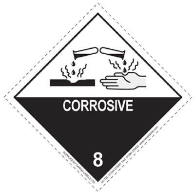 Transpal Corrosive Labels
