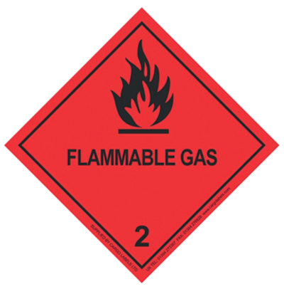 Transpal Flammable Gas Labels
