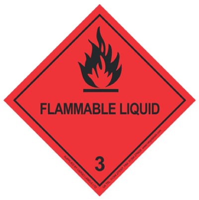 Transpal Flammable Liquid Labels
