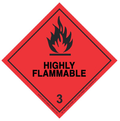 Transpal Highly Flammable Labels
