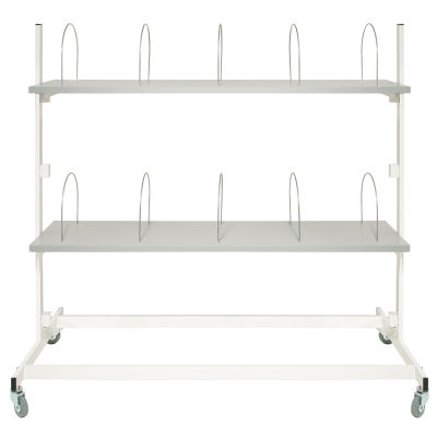 Packing Station Table Storage Trolley with Shelves and Dividers