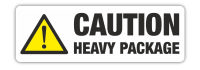 Caution Heavy Package Labels
